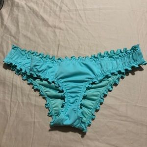 baby teal ruffle bikini bottom